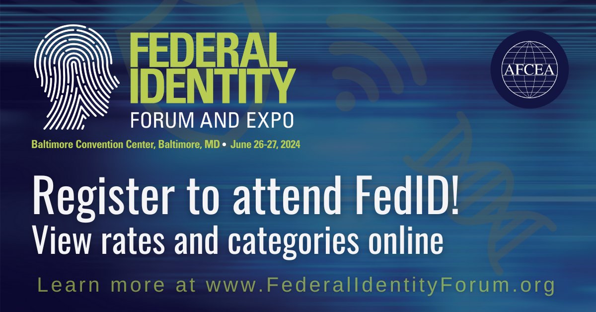 Reminder! Today is the early bird registration deadline for #FedID 2024. Enjoy access to both FedID and #AFCEATechNet Cyber, with over 5,000 cybersecurity professionals attending worldwide. Visit the website to register today before rates increase. events.afcea.org/FedID24/Public…