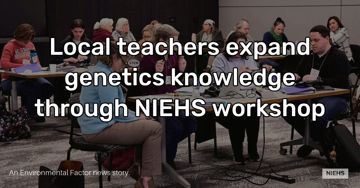 K-12 teachers across North Carolina gathered at NIEHS for a March 19 professional development workshop designed to address recent changes to statewide standards in biology education. bit.ly/3JcyADg #NIEHSFactor