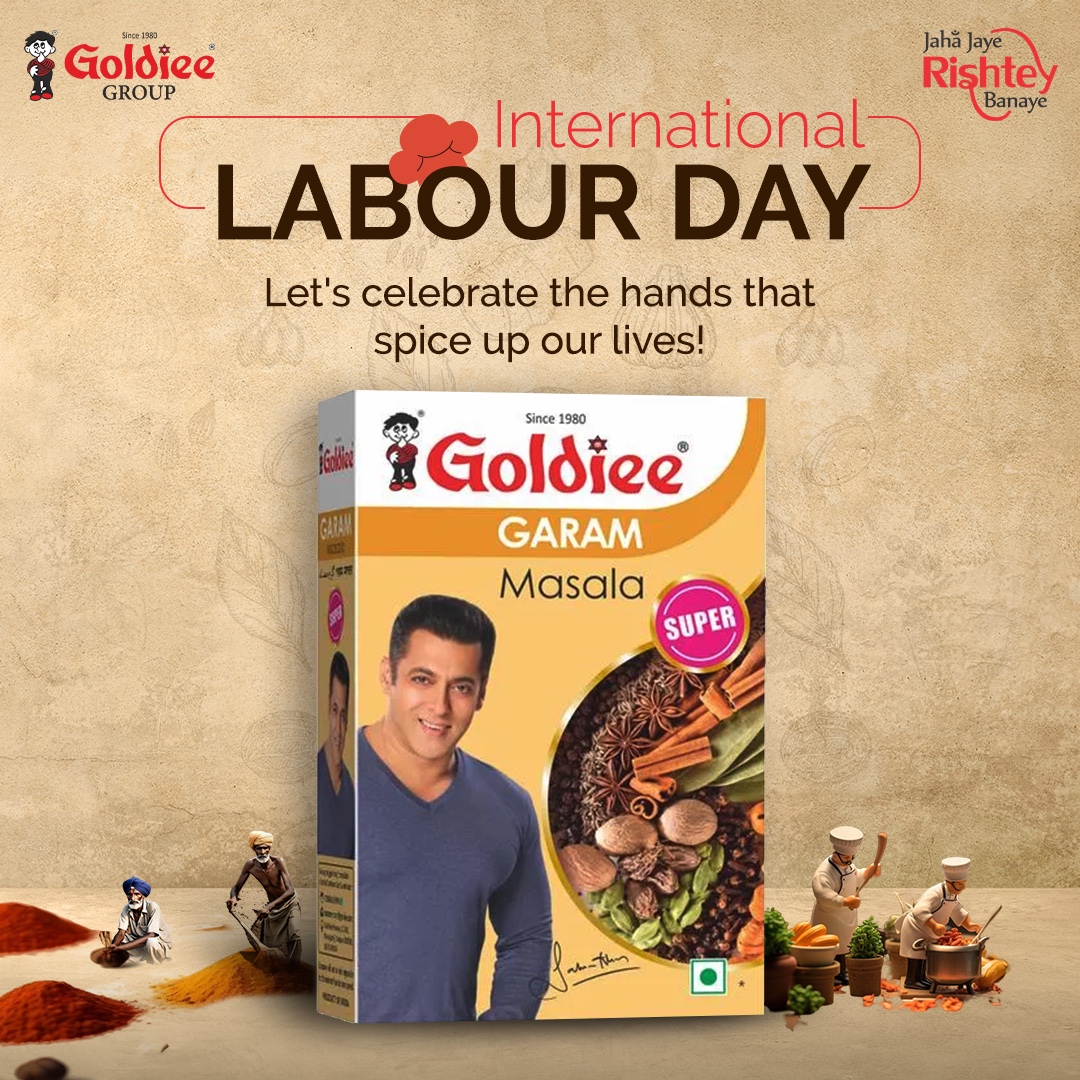 On this Labour Day, Goldiee Spices salutes the dedication and passion of these unsung heroes.  

#GoldieeGroup #GolideeSpices #IndianFood #LabourDay #HarGharGoldiee #JahaJayeRishteyBanaye
