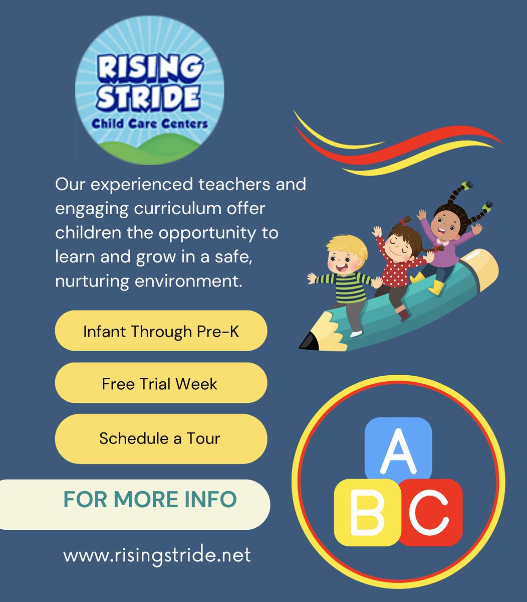At Rising Stride we are shaping young minds, & fostering bright futures. Enroll Now at risingstride.net  #childcare #childcarecenter #preschool #learning #learnandgrow #delcopa