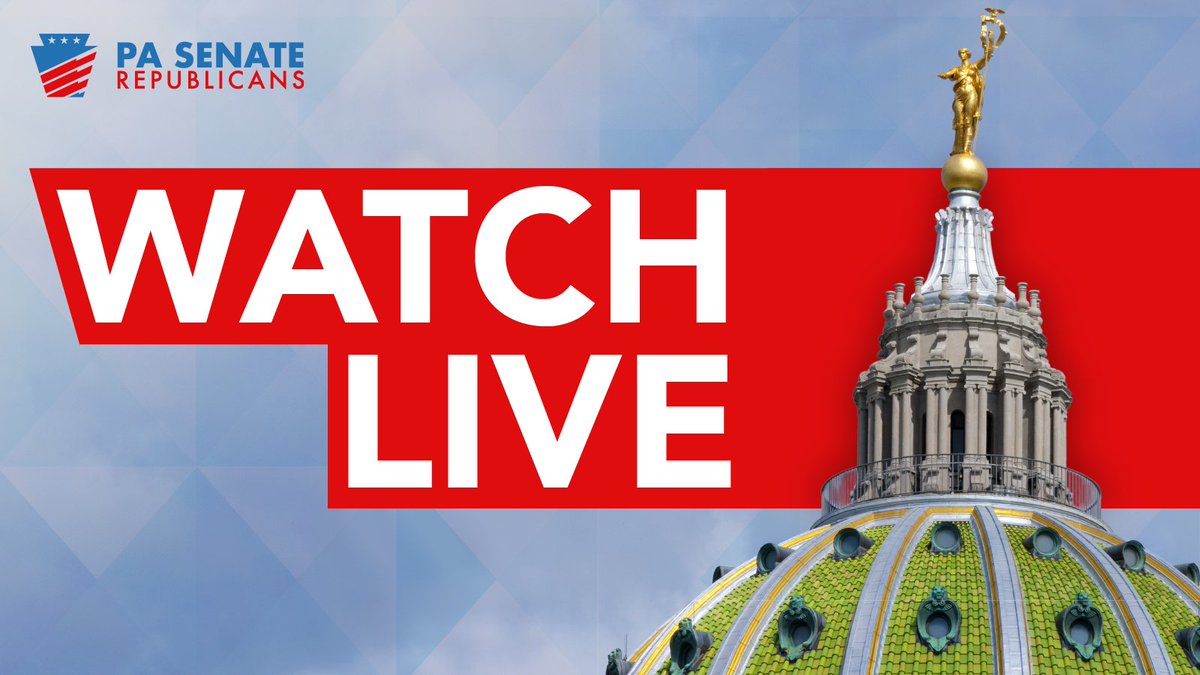 The #PASenate will convene for session today at 1:00 p.m. 🕐 Watch live & find more information about today's happenings here 🖥️⬇️ pasenategop.com/watch/