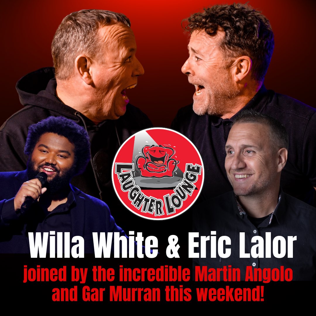 If you love our podcast, you’re gonna love this week’s line up because both Willa AND Eric are on 👀😎 As if that wasn’t enough, they’ll be joined by Last One’s Laughing’s Martin Angolo and our #1 MC Gar Murran! Honestly lads, this is the best line up we have in May 🔥