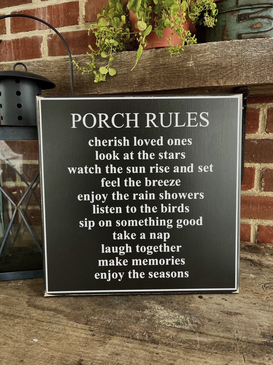 Porch Rules Sign #PorchDecor #OutdoorLiving  #HousewarmingGift #PorchLife #smilett23 etsy.me/3JG6Zuf via @Etsy