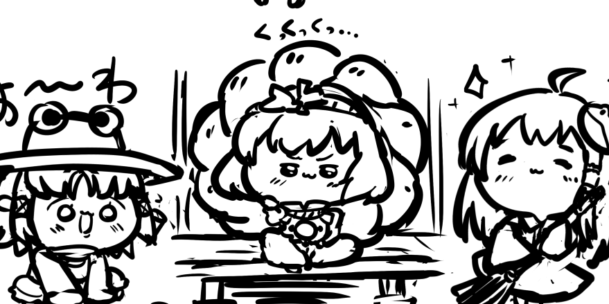 ちいちゃくてかわいい東方イラストコピー本必死に描いてる( *'ω`* ) 