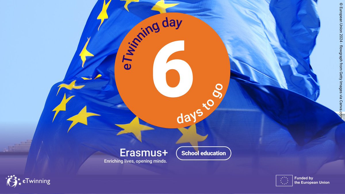 Did you know that eTwinning day is celebrated on 9 May, together with Europe day? 🇪🇺 6 days to go! ⌛ Stay tuned for more, 👀 join our countdown!
