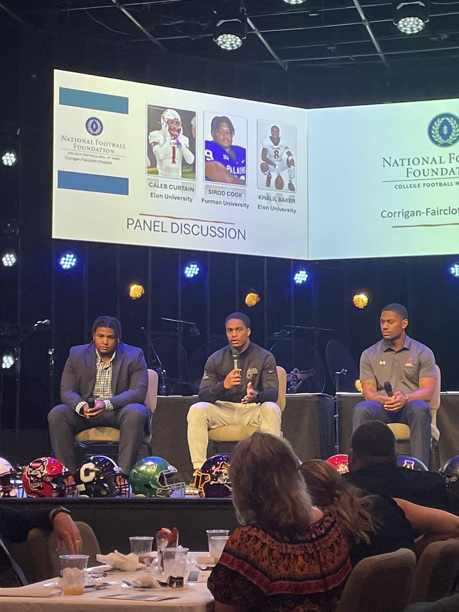 Very proud of Caleb Curtain and Khalil Baker !!! They did an outstanding job serving on the panel last night, at the National Football Foundation banquet.