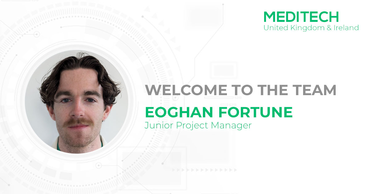 MEDITECH would like to welcome Eoghan Fortune. Eoghan is an experienced IT professional with a background in managing ICT software projects. He joins MEDITECH as a Junior Project Manager. Welcome to the team Eoghan. #WelcometotheTeam #MEDITECHCareers