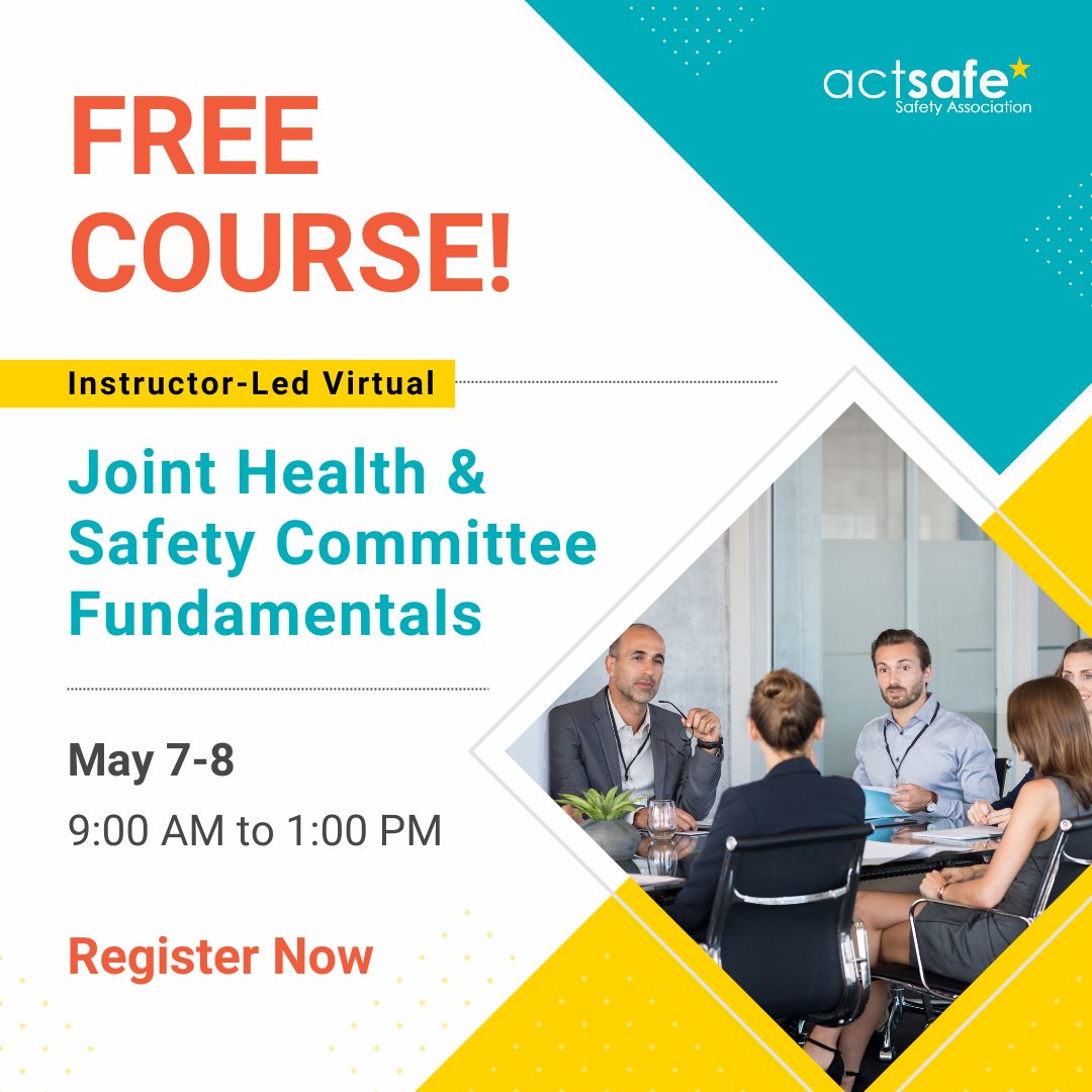 Elevate Workplace Safety: Join Our Two-Day FREE Course!⁠ ⁠ Learning Objectives⁠ • Navigating the Workers Compensation Acts & Regulations⁠ • Terms of Reference⁠ • Inspections⁠ • Work Refusals⁠ • Incident Investigations⁠ & more ⁠ Register here: actsafe.ca/courses-worksh…