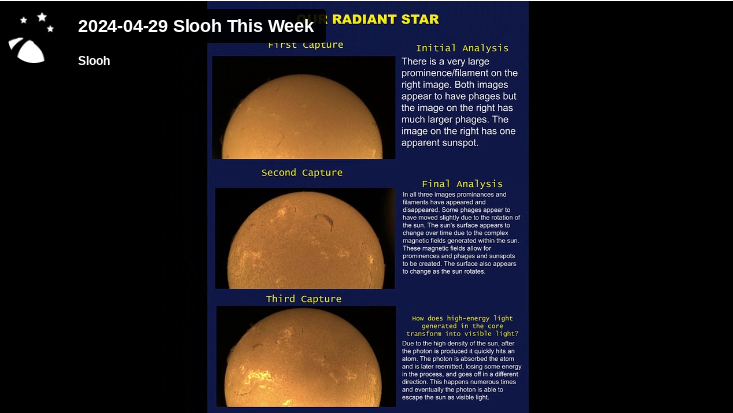 This week on #Sloohthisweek check out our #studentspotlight: an 'Our Radiant Star' quest poster from a student at Portland State. With the high level of solar activity, this student's images are quite striking! Watch the full video: hubs.la/Q02vvt6R0