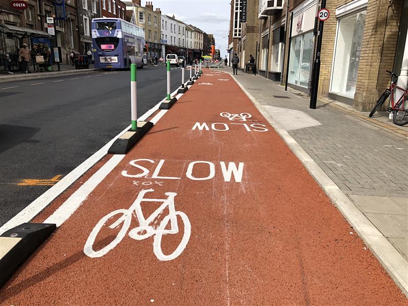 🚲 The new two-way cycle path on Head Street #Colchester has opened today on schedule despite the gas leak reported on recently. Thanks to all those involved who were able to swiftly sort the issue and keep everything on track.