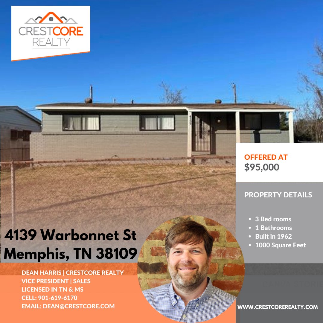 What a great addition to your rental portfolio this will be. This property is located near jobs and commerce. #realestate #realestateinvestment #Justlisted #sold #broker #mortgage #homesforsale #ilovememphis #memphistennessee #Memphis