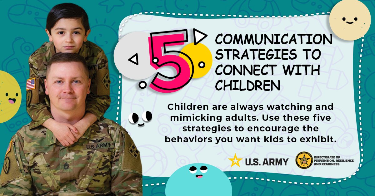 Are you making the most of your communication with children? The ways we talk to them shape their future relationships and social development. Try these 5 powerful communication techniques to enhance your interactions with children 👉: armyresilience.army.mil/ard/R2/Connect…