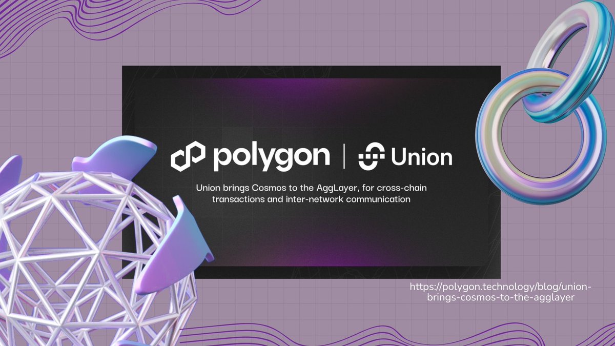 Breaking: The @union_build and @0xPolygon Forge Game-Changing Integration, Paving the Way for Seamless Cross-Chain Transactions and Interoperability!  👏🔥 
#Agglayer 
#BuildonPolygon