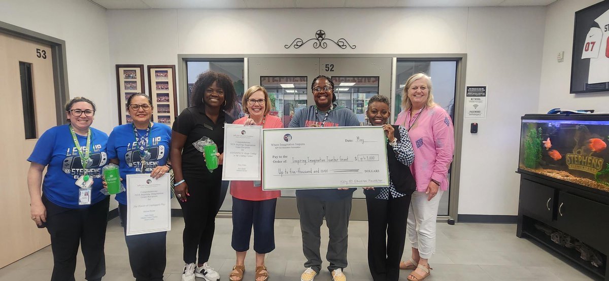 SBoiarsky's tweet photo. It is all for the kids!! Look at the @KatyISDEdFound Grant winners @USEStallions @katyisd_ELEMCI https://t.co/35Tx8NEAXb
