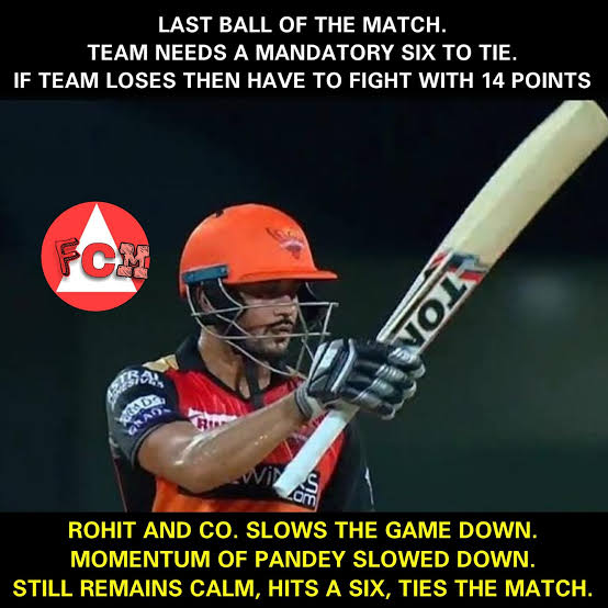 Manish Pandey is hit