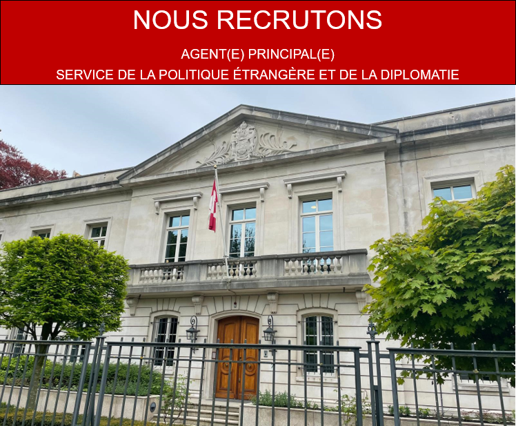 Canada aux Pays-Bas (@ambcannl) on Twitter photo Êtes-vous prêt à vous joindre à une équipe dynamique qui se consacre à la politique 🇳🇱 & au renforcement des relations transatlantiques entre le Canada & les Pays-Bas?
‼️ Nous recrutons ‼️
Agent(e) principal(e) du Service de la pol étrangère & diplomatie👇
dotation-erp.international.gc.ca/fr/carrieres/a… Êtes-vous prêt à vous joindre à une équipe dynamique qui se consacre à la politique 🇳🇱 & au renforcement des relations transatlantiques entre le Canada & les Pays-Bas?
‼️ Nous recrutons ‼️
Agent(e) principal(e) du Service de la pol étrangère & diplomatie👇
dotation-erp.international.gc.ca/fr/carrieres/a…