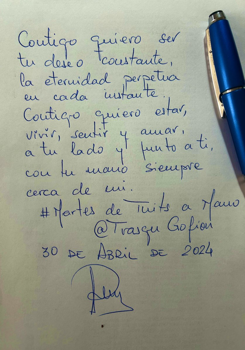 Que hoy es #MartesDeTuitsAMano y quería decirte que…