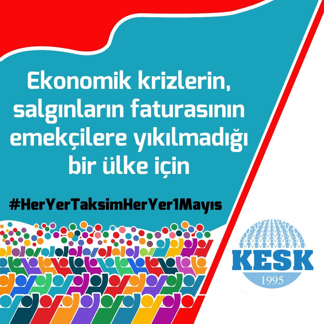 Ekmeğimizin her geçen gün küçüldüğü, haklarımızın, özgürlüklerimizin ortadan kaldırıldığı, her seferinde bizim değil, sermayenin, patronların yüzünü güldüren bu bozuk düzene karşı engelleri aşıyor, Saraçhane’de KESK pankartı arkasında buluşuyoruz! #HerYerTaksimHerYer1Mayıs