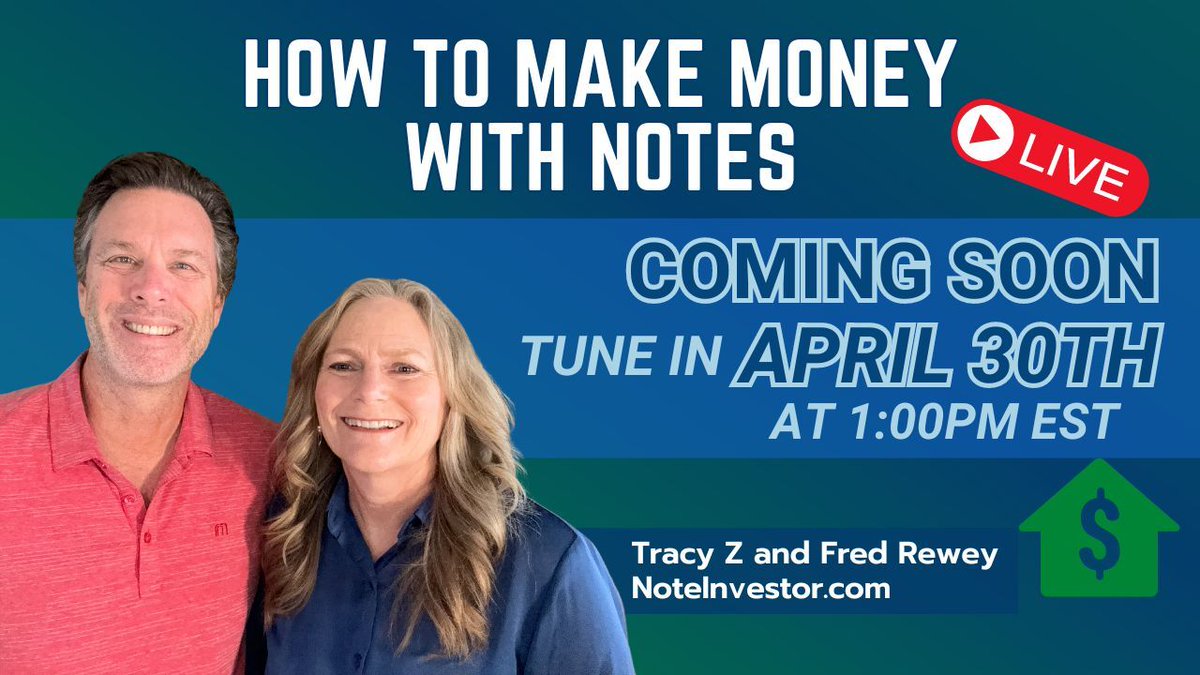 Episode 3 of the Lunch & Learn Series is all about How to Make Money With Notes. Sign-up to join us live at 1:00pm EST at noteinvestor.com/learn2024/ 

#RENotes #NoteBuyers #WealthBuilding #NoteInvestor