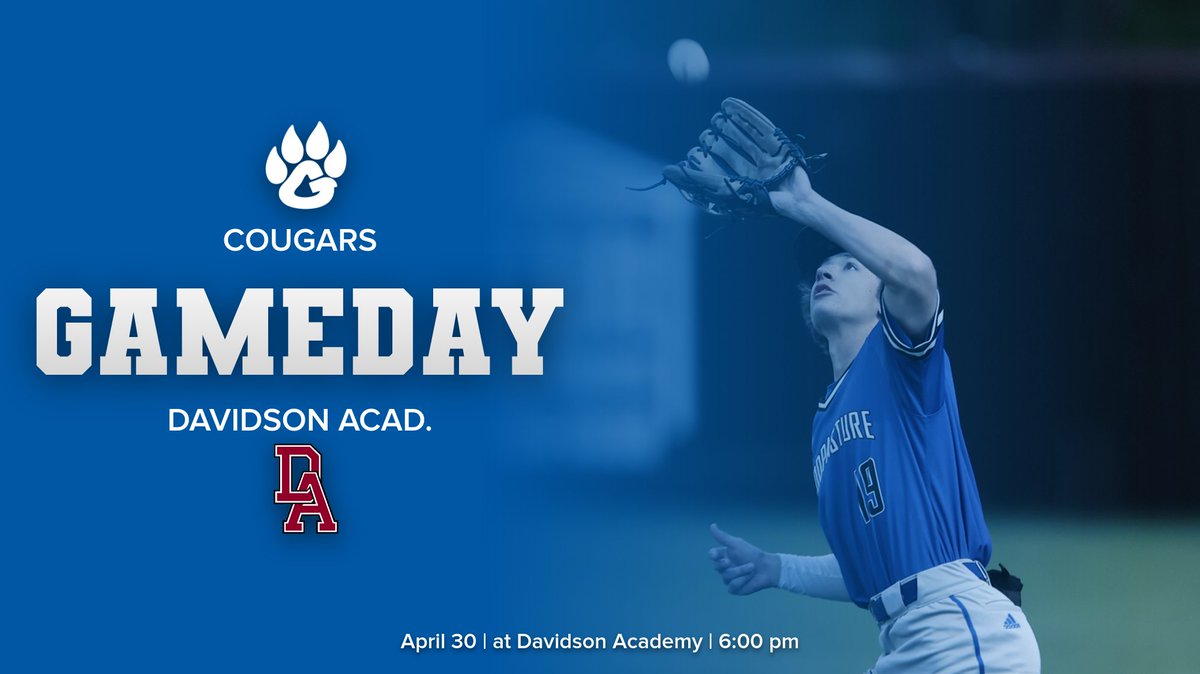 ⚾️ GAMEDAY ⚾️ 🗓 April 30 ⏰ 6:00 pm 🆚 Davidson Academy 📍 at Davidson Academy