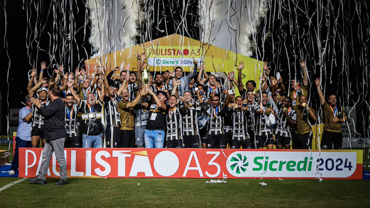 Pior time do ranking da CBF, o Votuporanguense conquistou a 3ª divisão de SP no último sábado e tem uma participação em competição nacional em sua história O clube volta a disputar a 2ª divisão do estadual em 2025, tentando o acesso inédito à elite ➡️ glo.bo/3WiiCir…