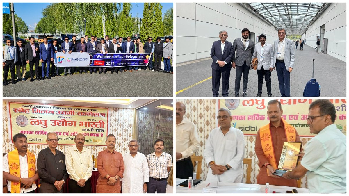 A glimpse of the activities happening throughout the day:

1. Exploring Global Opportunities: Laghu Udyog Bharati Nashik Branch's Visit to Hannover Industrial Exhibition #GlobalExposure #EntrepreneurialGrowth #ExportOpportunities #NashikEntrepreneurs #LUBNashik