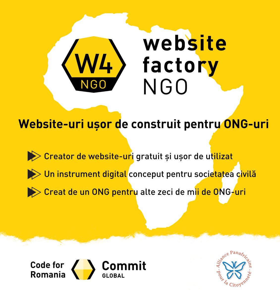 commitglobalorg's tweet image. 📷 Big news! Our free NGO website builder, #WebsiteFactory: #NGO, is now in Africa! Thanks to the Pan-African Alliance for Citizenship, NGOs across the continent can build their online presence easily. Stay tuned! commitglobal.org/en/blog/empowe…