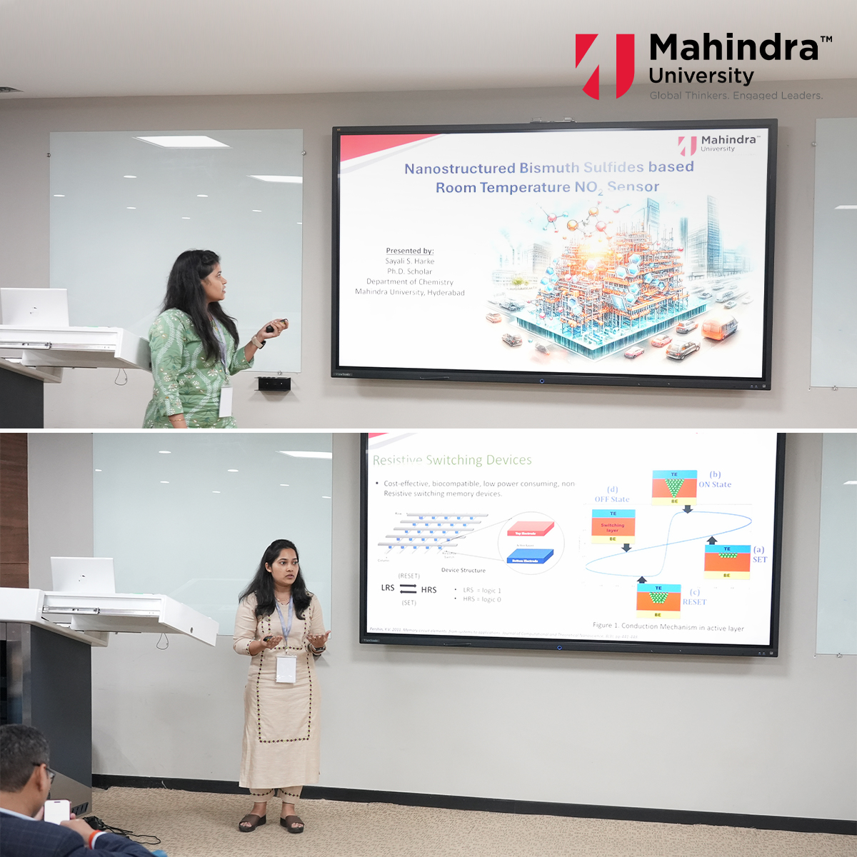 We successfully wrapped up the Chemistry #Symposium, 'Molecules, Materials, and Interfaces'. 
It was a stimulating day filled with insightful talks on topics like nanomaterials, photocatalysis & functional polymers. A huge thank you to our esteemed speakers.

#MahindraUniversity