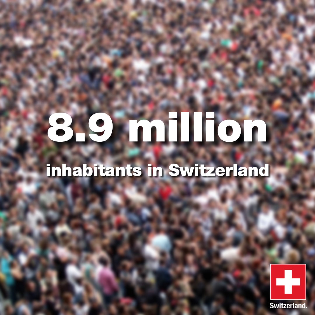 #Switzerland's permanent resident population grew in 2023. On 31 December, it was just over 8 960 800. Did you know that #Zurich is the Swiss town that has seen the biggest population growth in the last decade? 🇨🇭