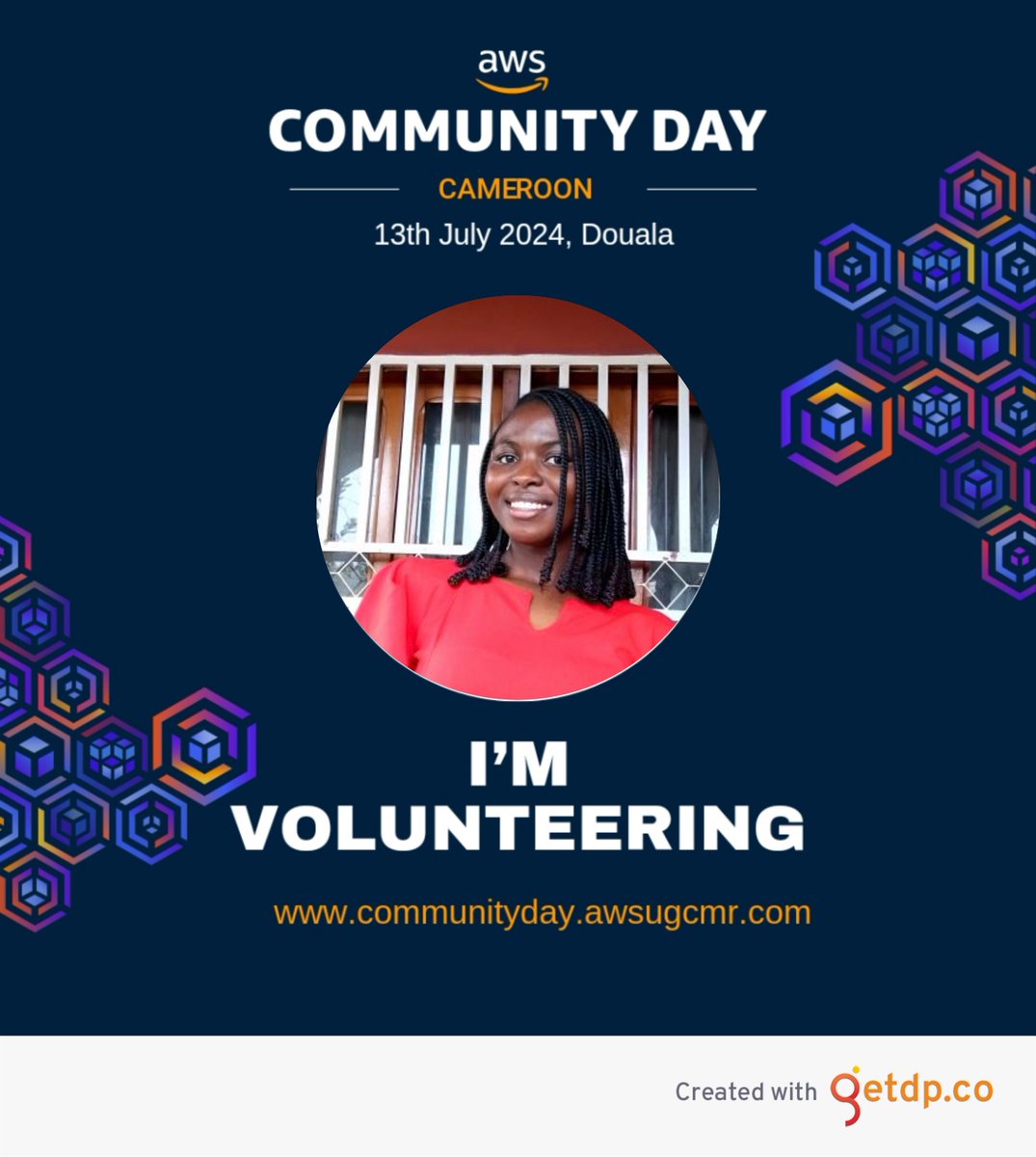 Happy to announce that I have been selected as a Graphics Designer  volunteer for the AWS Community Day taking place on July 13th! Register here👇 communityday.awsugcmr.com and meet us at Canal Olympia, Bessengue. 

#aws
#awscommunityday
#awscommunitydaycmr
#awsusergroups