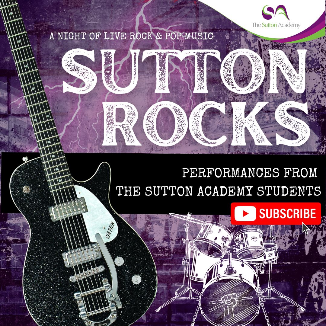 TheSuttonAC's tweet image. Get ready to rock! This evening at 8:00 PM, we'll be sharing our recent rock night performances on our YouTube channel. Tune in to see our amazing students and former students perform! 🎸 Don't miss it! Subscribe to our channel and set your reminders. #SuttonRocks