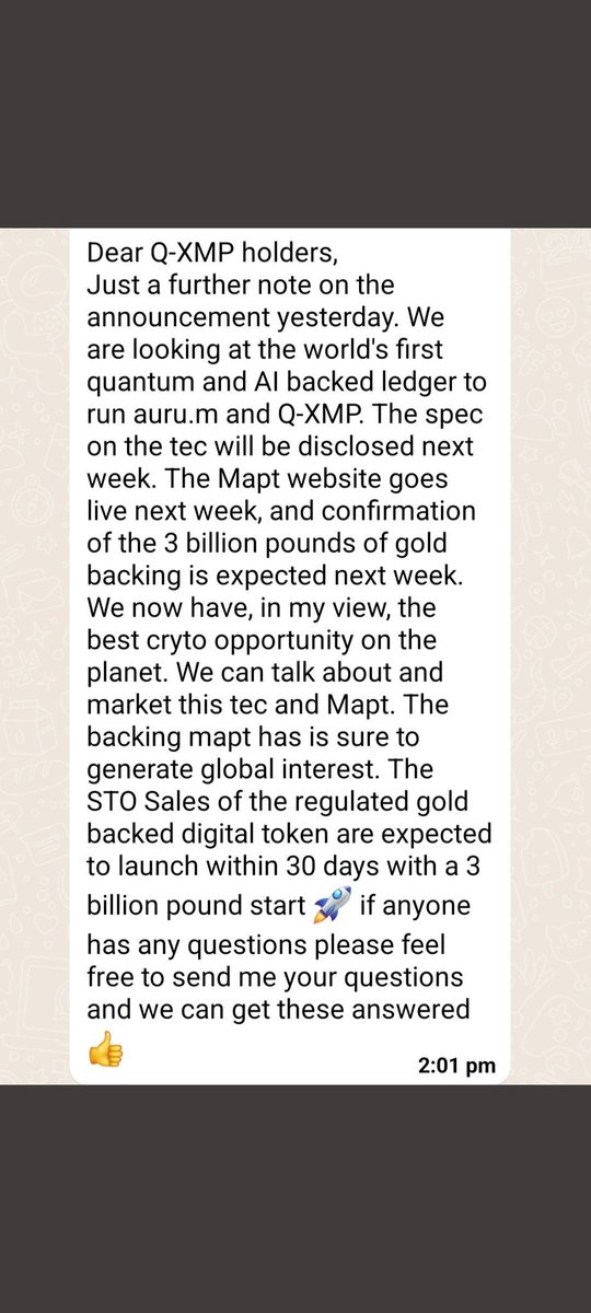 That right #XMP pulling their fingers out. Buy orderder coming in let's fucking go @mapt