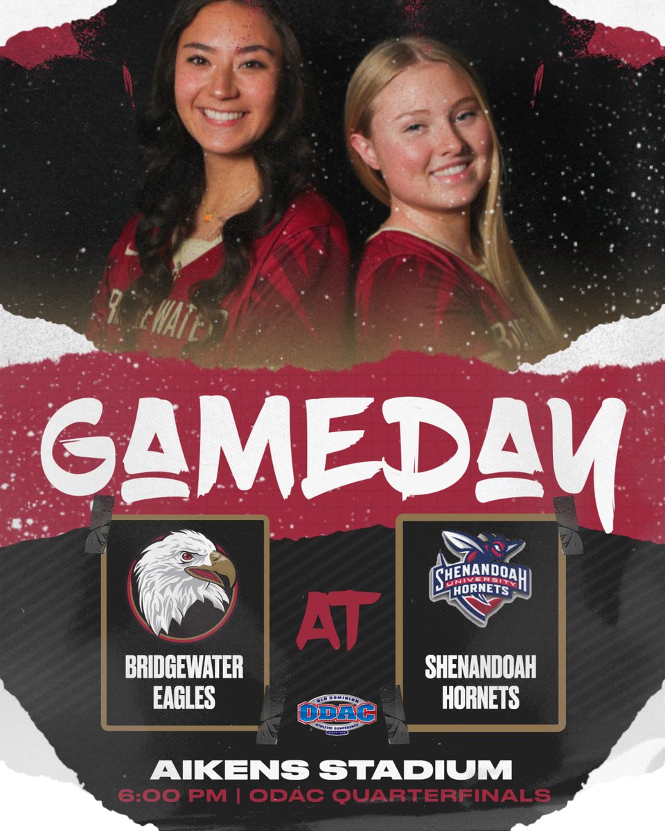 A spot in the ODAC semifinals is on the line, it's GAMEDAY❗️❗️ <a href="/BCEaglesWLax/">Bridgewater WLAX</a> 

🆚 No. 22 Shenandoah
⌚️ 6 pm
📍 Winchester, Va. (Aikens Stadium)
📺 tinyurl.com/tnpzvs8b
📈 tinyurl.com/mr2k9jfk
#BleedCrimson #GoForGold