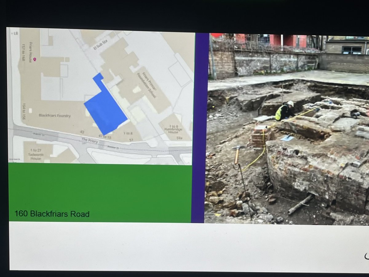 Really interesting to hear about local industries in #Southwark in Victorian times A gin distillery which operated for over a century on Blackfriars Road being excavated at @SwarkPensioners talk #Archaeology