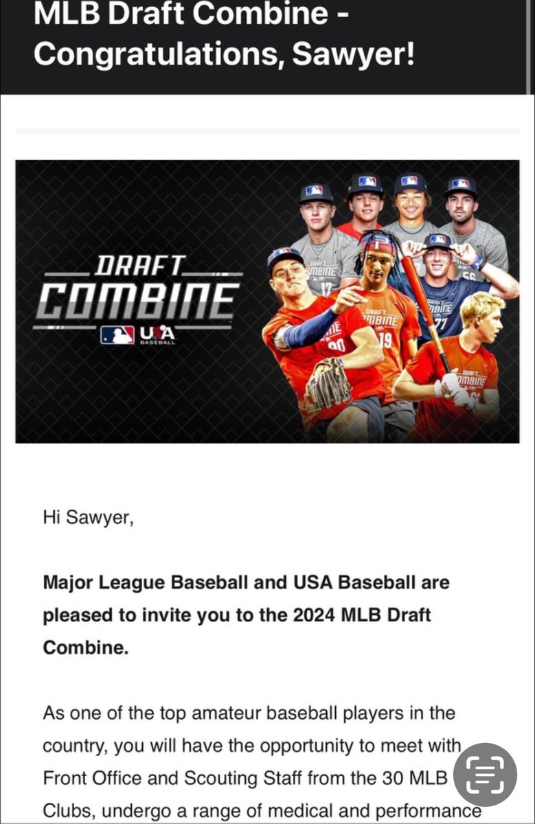 Congratulations to Sawyer Black on the invite to the MLB Draft Combine!!🔥🔥