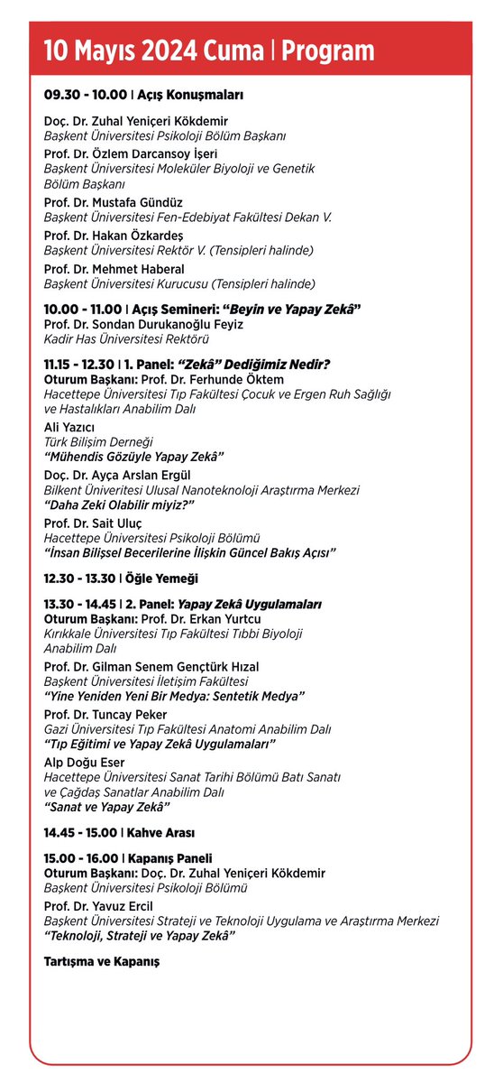 Başkent Üniversitesi Psikoloji Bölümü ve Moleküler Biyoloji ve Genetik Bölümü disiplinlerarası ve çok disiplinli çalışmalara vurgu ve katkı yapmak amacıyla 2018 yılından itibaren her yıl farklı temaları ortak bir düzlemde tartışmak için “Hücreden Topluma Yolculuk Sempozyumu”