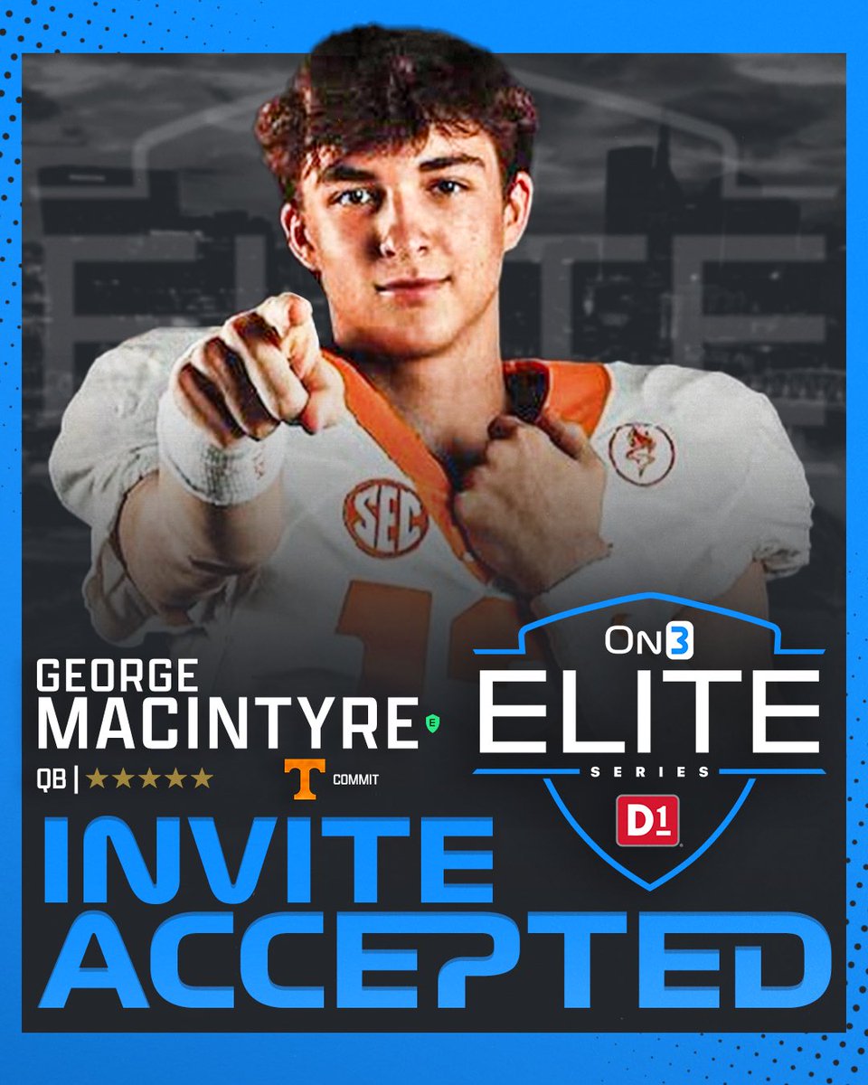𝗜𝗡𝗩𝗜𝗧𝗘 𝗔𝗖𝗖𝗘𝗣𝗧𝗘𝗗 🤝 We've got an 𝙀𝙡𝙞𝙩𝙚 roster lined up for our 2024 On3 Elite Series, starting with 5-star QB George MacIntyre 💪 #EliteStartsHere