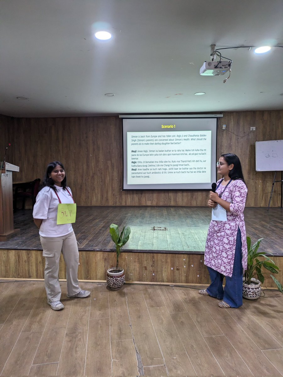 🎭 One of the event's main highlights was a role-play drawing from the iconic #DDLJ, which engaged students in critical thinking about #antibiotic use in everyday scenarios.