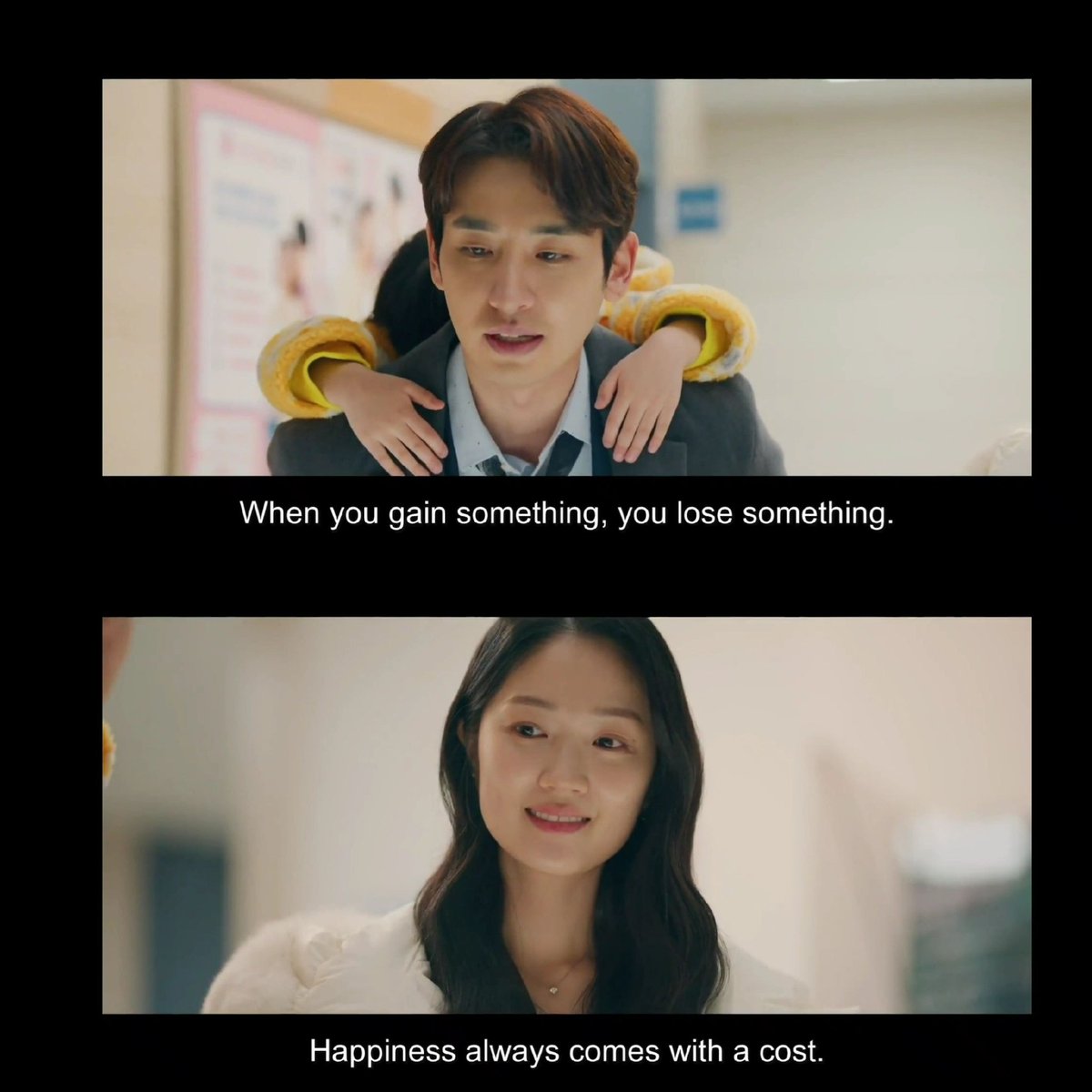 When you gain something, you lose something. Happiness always comes with a cost. ~ Lovely Runner EP 7

#LovelyRunner #kdrama #kdramaquotes #quotes