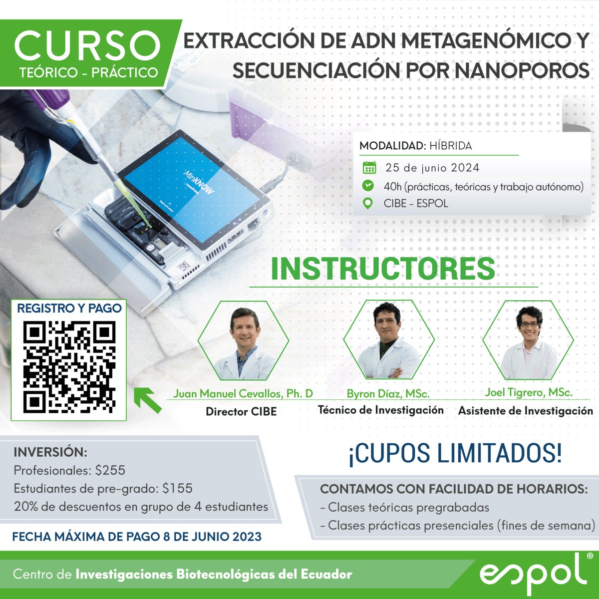 🔬Necesitas estar a la vanguardia de la investigación científica! Únete a nuestro curso sobre secuenciación por nanoporos (Oxford Nanopore Technologies) y domina las herramientas clave para estudiar el microbioma y más.✅ 🔗n9.cl/zhthf