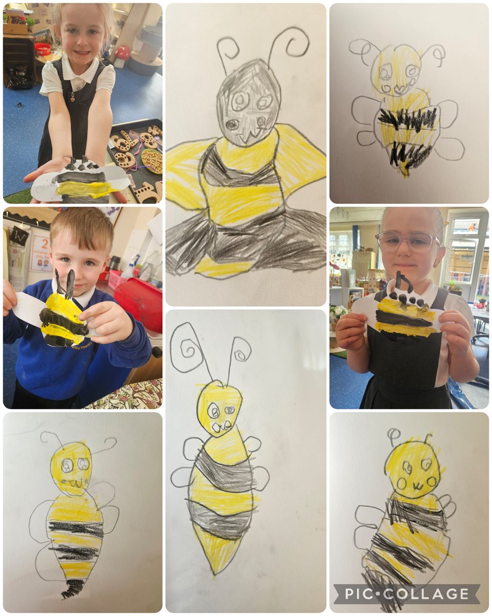 stjosephskly's tweet photo. Maple Class have been learning all about bees this afternoon and in outdoor learning.  We drew and painted some bees and wrote a  descriptive sentence. We also tried some hunny we loved it ! 🐝🐝🐝 #SJKoutdoorlearning #SJKeyfs #MapleClass @bcw_cat https://t.co/hYndCNnacc
