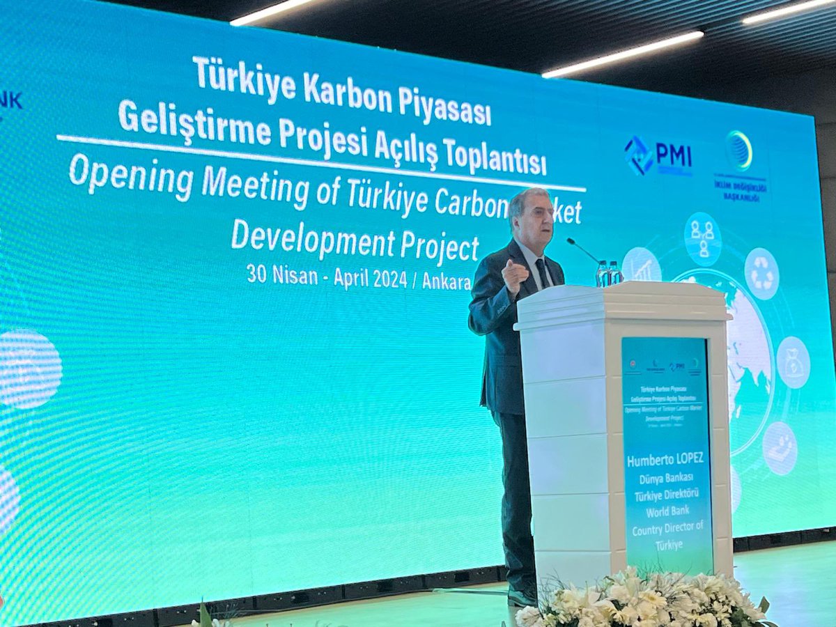 #DünyaBankası, Piyasa Uygulama Ortaklığı Programı kapsamında 4,95 milyon dolarlık bir hibe ile #Türkiye'nin Karbon Piyasası Gelişimini desteklemekten mutluluk duyuyor.