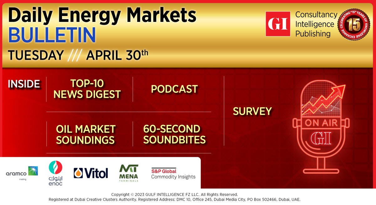 Oil price momentum still bullish amid mild respite in Mideast tensions
𝗥𝗘𝗔𝗗 𝗠𝗢𝗥𝗘 𝗛𝗘𝗥𝗘 ➡ tinyurl.com/bdfkv7mb

#economy #Markets #oilandgas @aramco @enoc_official
@vitolnews @SPGCI @vitolnews @pmcguirefinance
@XM_COM @ArgusMedia