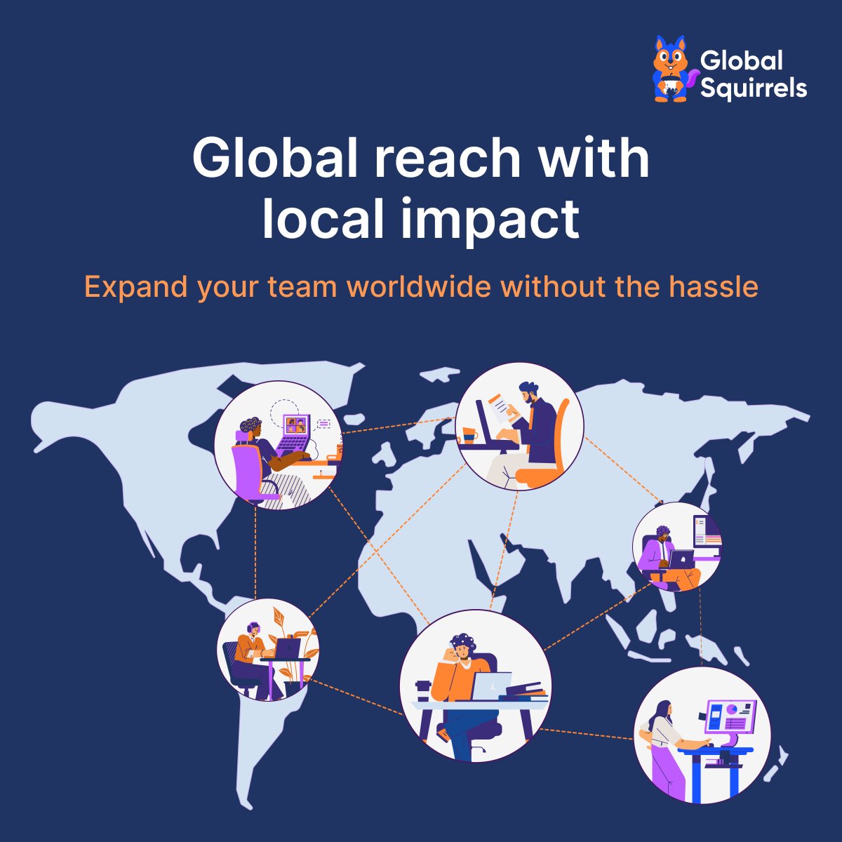 Expand your business reach without sacrificing local insights.
Our payrolling solutions enable you to hire locally across the globe, ensuring compliance and reducing administrative burdens.
Connect with us to learn how we can help your business grow globally