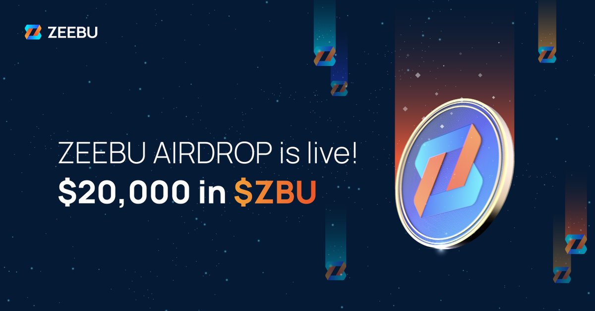 ✈️The #Zeebu Airdrop is officially live! 🌌 Dive into the chance to claim your share of $20,000 in $ZBU, exclusively available on @galxequest. Grab your spot and join the digital token revolution! 🎉 #galxeOAT 🔗 Don't miss out, participate now: app.galxe.com/quest/immmcZNf…