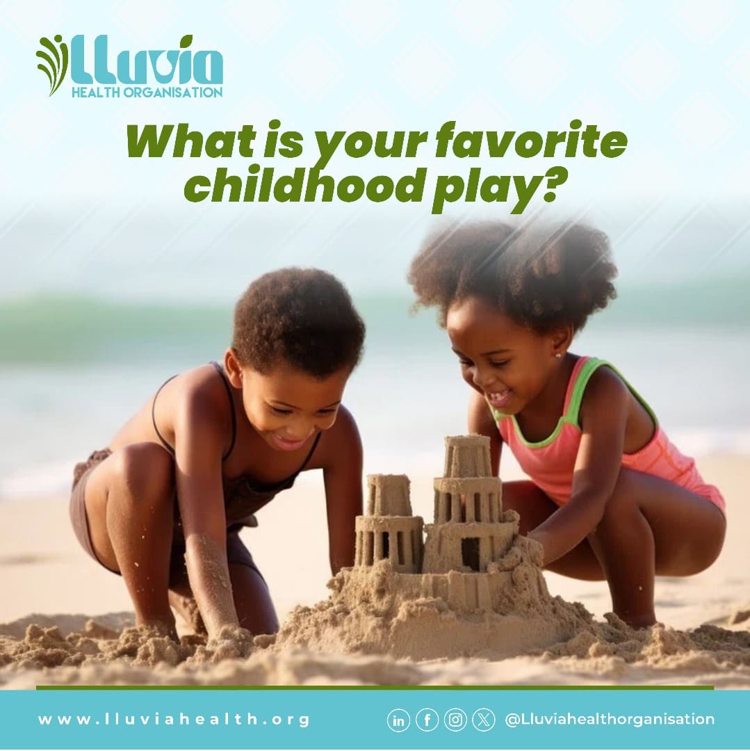 We advocate for creating environments where children can freely engage in play.
Do well to tell us of your favorite childhood play in the comment section.

#lluviahealth #childhoodplay #letkidsplay #playmatters #playfulchildhood #playfulparenting #playfulmoments  #playmatters