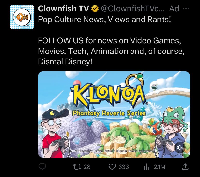 CLOWNfish TV are so desperate for views that they’re having to advertise on Xwitter now. I guess the “everything is woke and everything is trash” schtick is wearing off.