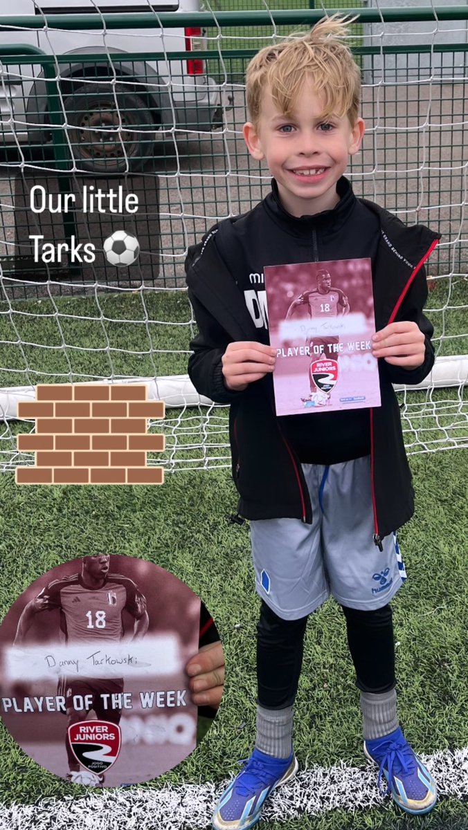 @Tarky19 our very own Tarks. Loves a slide tackle, specially in the rain!! Throws himself in to block any shot! @River_Juniors #POTW @monksdownsport @Year2Monksdown @Everton