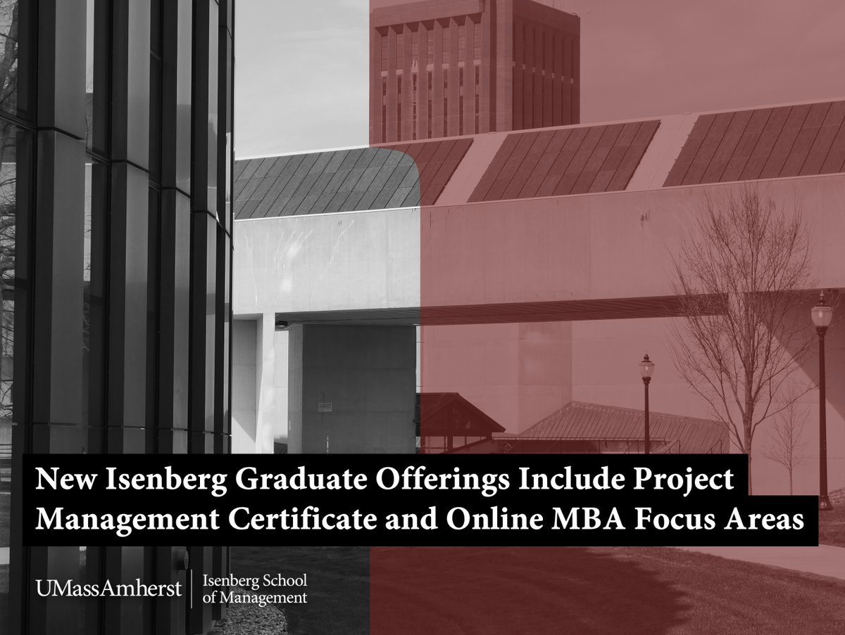 As the academic and career goals of Isenberg students and professionals evolve, the school’s graduate offerings have expanded to ensure that an innovative suite of programs support a variety of outcomes. isenbergschool.info/4aVluGq

#IsenbergUMass #IsenbergMBA #OnlineMBA