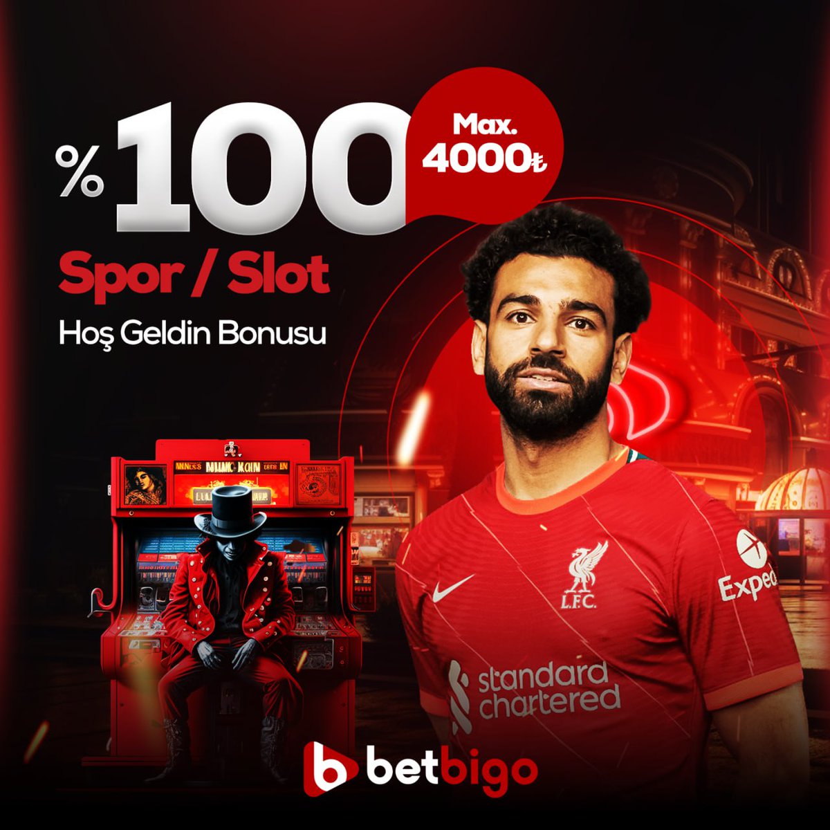 Betbigo'nun avantajlarla dolu dünyasına hoş geldiniz! Spor ve slot alanlarında yapacağınız ilk yatırımınıza 4000 TL'ye kadar %100 Hoş Geldin Bonusu Betbigo'da! Hemen yatırımınızı yapın, kazananlar arasında yerinizi alın!